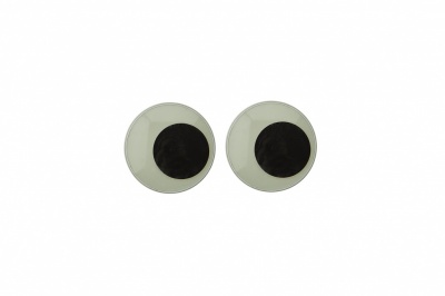 Глазки для игрушек, круглые, с бегающими зрачками, 8 мм/упак.50+/-2 шт, цв. -черно-белые - купить в Томске. Цена: 15.88 руб.