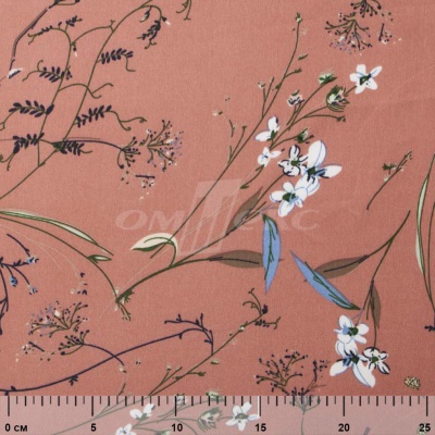 Плательная ткань "Фламенко" 2.1, 80 гр/м2, шир.150 см, принт растительный - купить в Томске. Цена 311.05 руб.