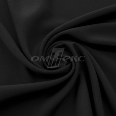 Штапель (100% вискоза), 110 гр/м2, шир.140см, цвет черный - купить в Томске. Цена 250.94 руб.