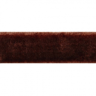 Лента бархатная нейлон, шир.12 мм, (упак. 45,7м), цв.120-шоколад - купить в Томске. Цена: 392 руб.