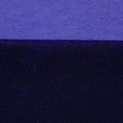 Бархат стрейч №14, 240 гр/м2, шир.160 см, (2,6 м/кг), цвет т.синий - купить в Томске. Цена 748.44 руб.