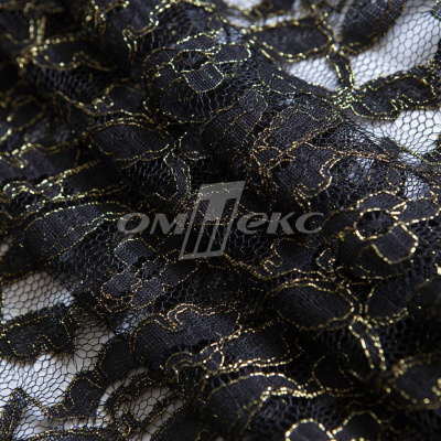 Кружевное полотно XD LACE 1-4, 80 гр/м2, шир.150см, цвет чёрный - купить в Томске. Цена 245.94 руб.