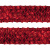 Тесьма с пайетками 3, шир. 35 мм/уп. 25+/-1 м, цвет красный - купить в Томске. Цена: 1 308.30 руб.